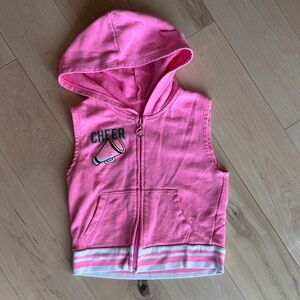 Justice Pink Cheer Sleeveless Hoodie